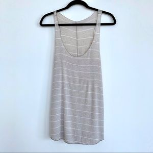 Brandy Melville Beige Stripped Tank OS
